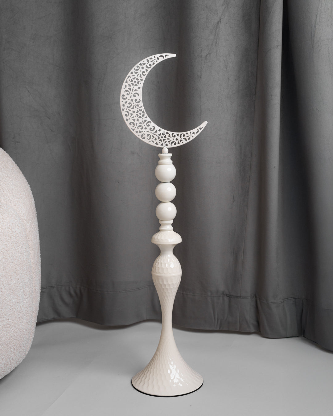 ستاند هلال رمضان معدن أبيض