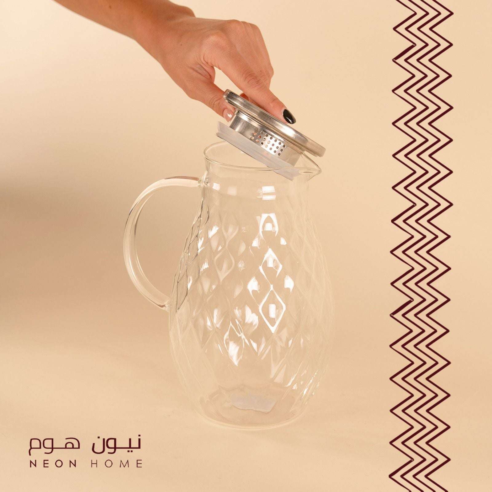 دولكة زجاج منقوش